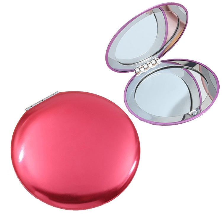 3 PCS กระจกแต่งหน้าขนาดเล็กพับแบบพกพา Clamshell Circular Mirror, สีดำ, สีม่วง, สีฟ้า, สีแดง