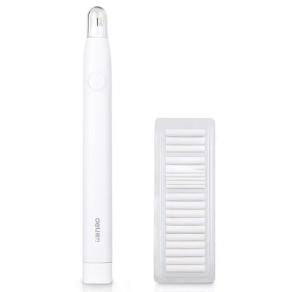 Deli 71107 Electric Eraser Art สามารถแทนที่แกนยางแกนได้, Black Shell, White Shell