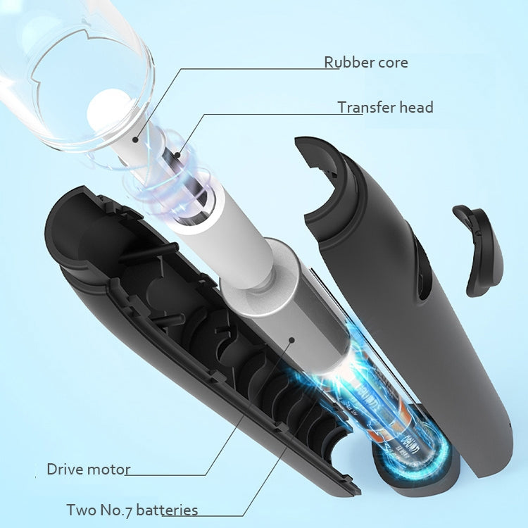 Deli 71107 Electric Eraser Art สามารถแทนที่แกนยางแกนได้, Black Shell, White Shell