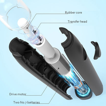 Deli 71107 Electric Eraser Art สามารถแทนที่แกนยางแกนได้, Black Shell, White Shell