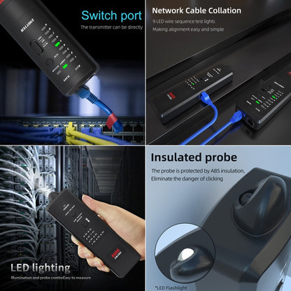 BSIDE FWT8X เครือข่ายสองโหมดสายติดตามสายเคเบิลหมึก RJ45 RJ11 ตัวติดตามอีเธอร์เน็ต LAN ที่แม่นยำ, FWT8X