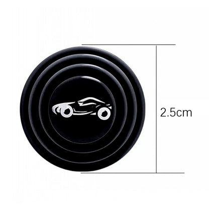 100 PCS Car Door Anti-Collision Shock Pad, Black Unmarked, Black With Sports Car Logo, Luminous Unmarked, Luminous With Sports Car Logo