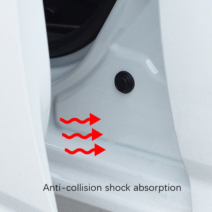 100 PCS Car Door Anti-Collision Shock Pad, Black Unmarked, Black With Sports Car Logo, Luminous Unmarked, Luminous With Sports Car Logo