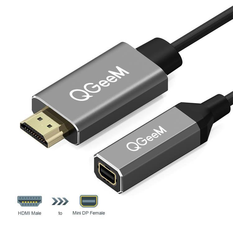 QGeeM QG-HD02 ตัวแปลง HDMI เดี่ยวเป็น Mini DP