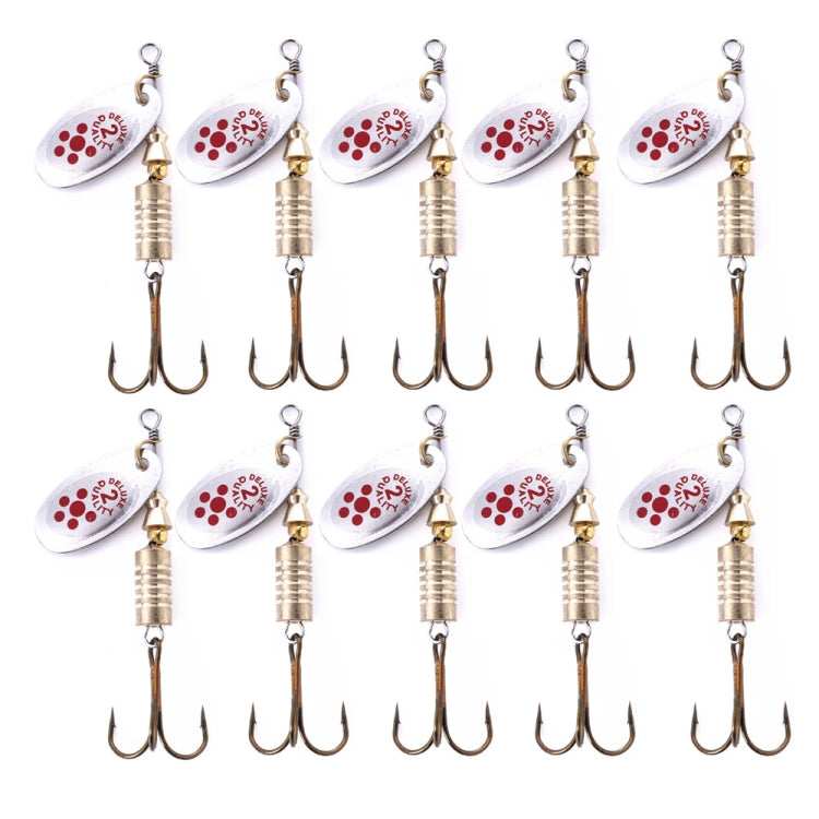 10 PCS HENGJIA SP054 เหยื่อถนนเลื่อมน้ำจืด 6.7 ซม. / 7 กรัม, Silver, สีทอง, Gold+Silver, Green Stripes, Black Gold Point, Copper, Gold
