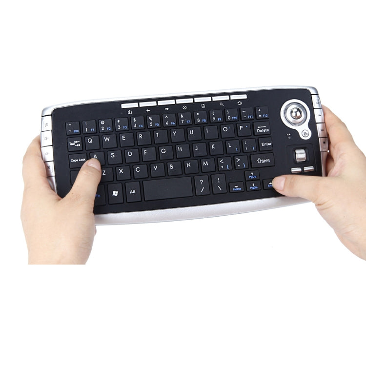 MY-10 2.4G 78 Keys 1200 DPI Mini Wireless Trackball Keyboard ชุดคีย์บอร์ดและเมาส์ไร้สาย