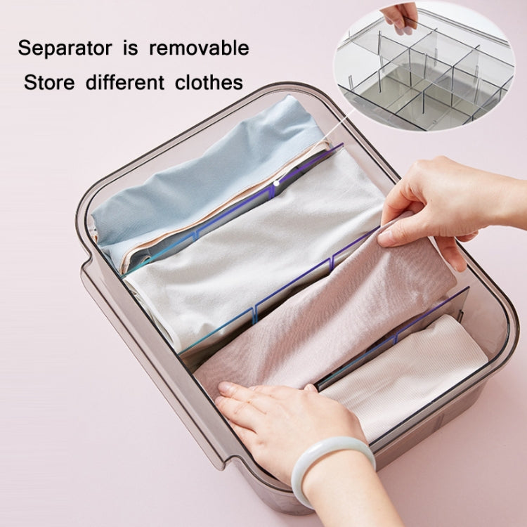 หน้าแรก ตู้เสื้อผ้า แบบลิ้นชัก กล่องเก็บชุดชั้นใน ถุงเท้า, With Partition (Transparent Grey), Without Partition (Transparent Grey), With Partition (Transparent), Without Partition (Transparent )