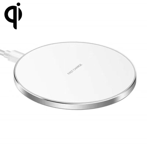 เครื่องชาร์จไร้สายโลหะกลม 15W ชาร์จเร็วอัจฉริยะ, Black + Black Surface, Silver + White Surface, Red + Black Surface, Gold + White Surface, Mirror Black, Mirror White