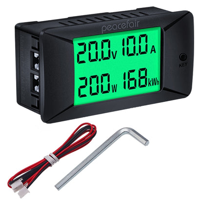 Peacefair PZEM-025 DC เครื่องทดสอบจอแสดงผลดิจิตอล DC มัลติฟังก์ชั่น, 50A, 100A, 200A, 300A