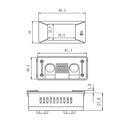 Peacefair PZEM-025 DC เครื่องทดสอบจอแสดงผลดิจิตอล DC มัลติฟังก์ชั่น, 50A, 100A, 200A, 300A