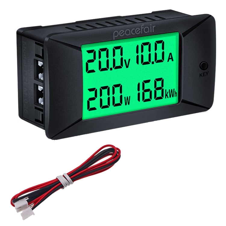 Peacefair PZEM-025 DC เครื่องทดสอบจอแสดงผลดิจิตอล DC มัลติฟังก์ชั่น, 50A, 100A, 200A, 300A