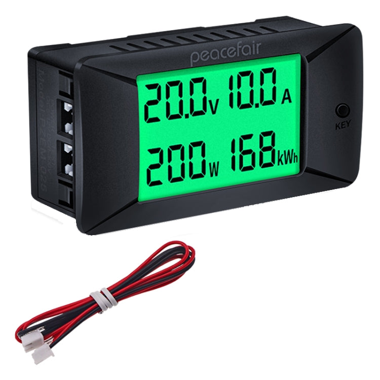 Peacefair PZEM-025 DC เครื่องทดสอบจอแสดงผลดิจิตอล DC มัลติฟังก์ชั่น, 50A, 100A, 200A, 300A