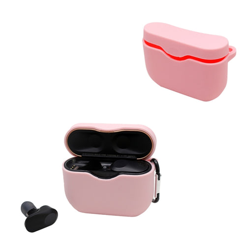 ฝาครอบป้องกันซิลิโคนหูฟังบลูทูธ 2 ชิ้นพร้อมตะขอสำหรับ Sony WF-1000XM3, Pink, Mint Green, Transparent, Green, Lavender Purple