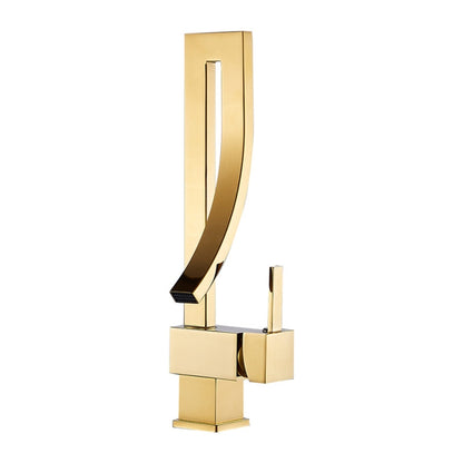 ก๊อกน้ำร้อน-เย็นแบบหมุนได้บนเคาน์เตอร์ทองแดงล้วน, Hot And Cold Water Faucet