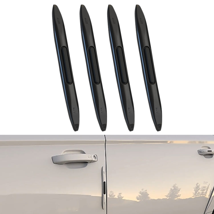 4 PCS Car Door Anti-Static ถุงลมนิรภัยซิลิโคนป้องกันการชนกัน, Black, White, Transparent