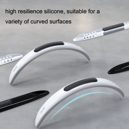 4 PCS Car Door Anti-Static ถุงลมนิรภัยซิลิโคนป้องกันการชนกัน, Black, White, Transparent