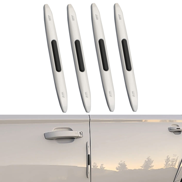 4 PCS Car Door Anti-Static ถุงลมนิรภัยซิลิโคนป้องกันการชนกัน, Black, White, Transparent