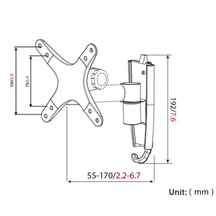 Gibbon Mounts L03 ขายึดจอคอมพิวเตอร์แบบติดผนังอลูมิเนียมอัลลอยด์ Quick Release TV Bracket