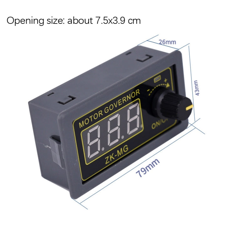 ZK-MG 5-30V พลังงานสูง PWM DC Motor Governor Digital Display Encoder, 150W