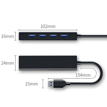 4 X USB 2.0 Ports HUB Converter, ความยาวสายเคเบิล: 15 ซม., รูปแบบ：, Without Light Bar, With Light Bar Black, With Light Bar White