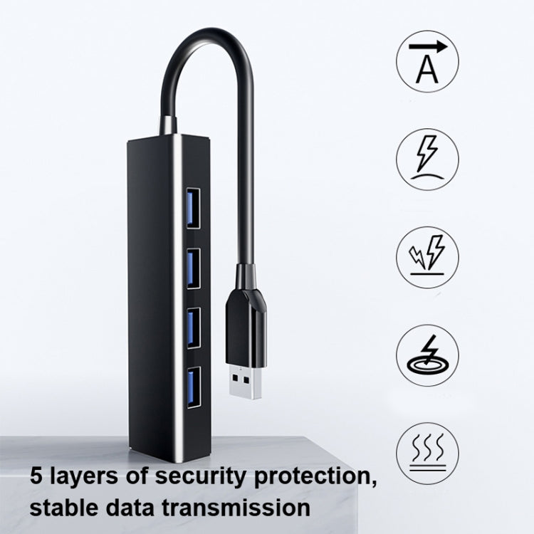 4 X USB 2.0 Ports HUB Converter, ความยาวสายเคเบิล: 15 ซม., รูปแบบ：, Without Light Bar, With Light Bar Black, With Light Bar White
