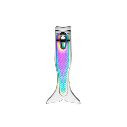 กรรไกรตัดเล็บสีไทเทเนี่ยม Gradient Mermaid Handle Nail Clipper Nail Art Tool, 3 PCS Small, 3 PCS Large