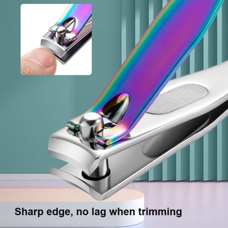 กรรไกรตัดเล็บสีไทเทเนี่ยม Gradient Mermaid Handle Nail Clipper Nail Art Tool, 3 PCS Small, 3 PCS Large