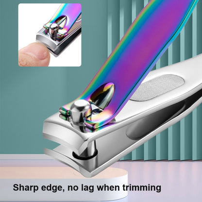 กรรไกรตัดเล็บสีไทเทเนี่ยม Gradient Mermaid Handle Nail Clipper Nail Art Tool, 3 PCS Small, 3 PCS Large