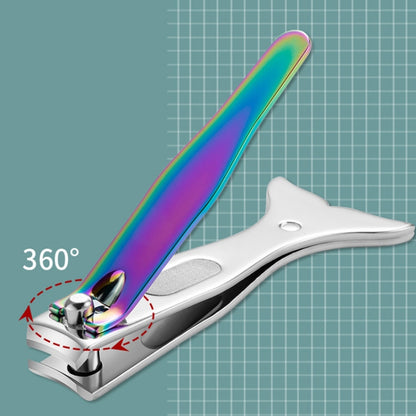 กรรไกรตัดเล็บสีไทเทเนี่ยม Gradient Mermaid Handle Nail Clipper Nail Art Tool, 3 PCS Small, 3 PCS Large