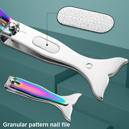 กรรไกรตัดเล็บสีไทเทเนี่ยม Gradient Mermaid Handle Nail Clipper Nail Art Tool, 3 PCS Small, 3 PCS Large
