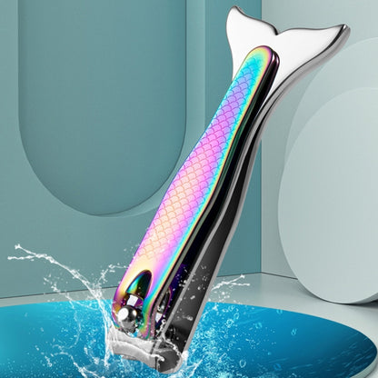 กรรไกรตัดเล็บสีไทเทเนี่ยม Gradient Mermaid Handle Nail Clipper Nail Art Tool, 3 PCS Small, 3 PCS Large