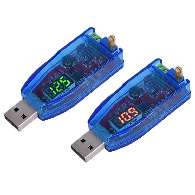 5V ถึง 1-24V DC-DC USB โมดูลควบคุมการจ่ายไฟแบบปรับได้, การจัดส่งแบบสุ่มสี, 5V To 1-24V