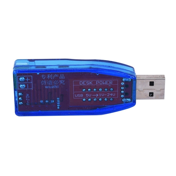 5V ถึง 1-24V DC-DC USB โมดูลควบคุมการจ่ายไฟแบบปรับได้, การจัดส่งแบบสุ่มสี, 5V To 1-24V