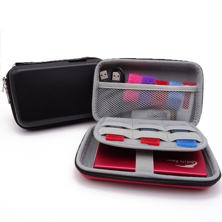 CHKJOK GH1805 EVA Mobile Hard Disk Anti-pressure Hard Shell Bag, GH1805 Black, GH1805 Red
