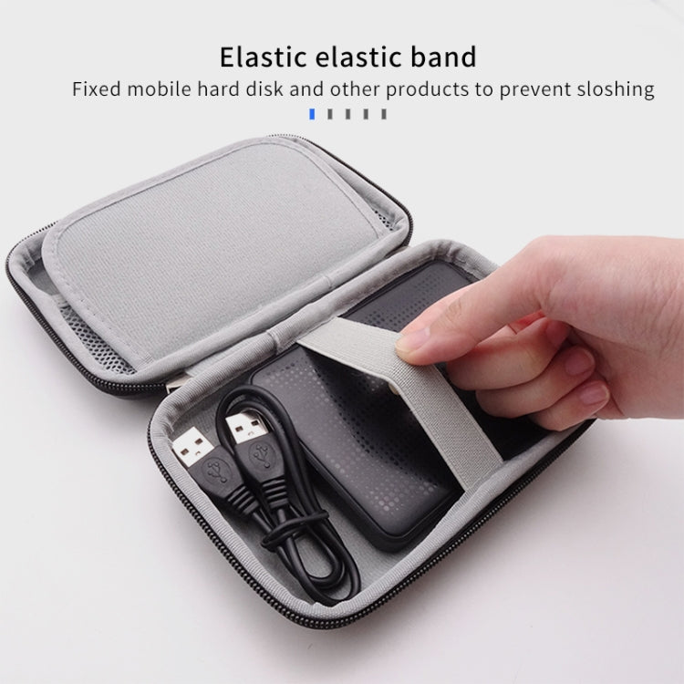CHKJOK GH1805 EVA Mobile Hard Disk Anti-pressure Hard Shell Bag, GH1805 Black, GH1805 Red
