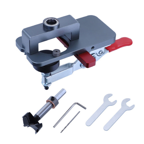 บานพับเปิดรู 35 มม. แผ่นบานพับประตูตู้บรรจุตัวระบุตำแหน่ง, 6 PCS / Set Hinge Open Hole