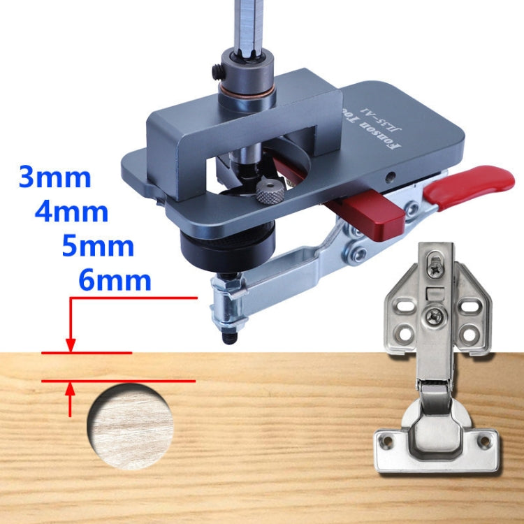 บานพับเปิดรู 35 มม. แผ่นบานพับประตูตู้บรรจุตัวระบุตำแหน่ง, 6 PCS / Set Hinge Open Hole