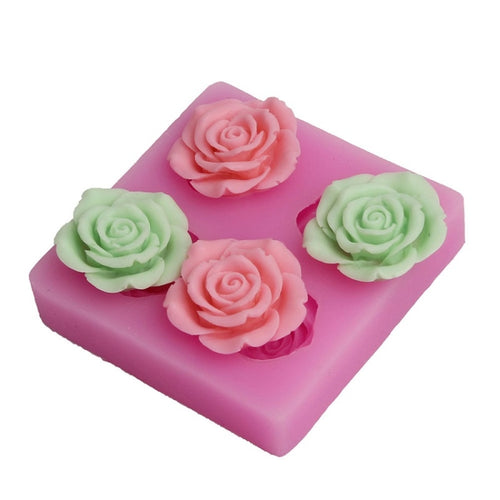 ดอกไม้ซิลิโคนแม่พิมพ์สบู่แฮนด์เมดตกแต่งเค้กฟองดอง, Fondant Cake Decoration