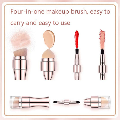 แปรงแต่งหน้าโลหะแบบยืดหดได้ 4 in 1