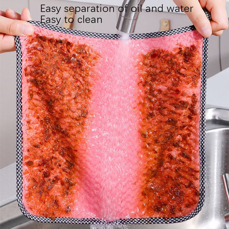 40 PCS ผ้าเช็ดมือ Hangable Dishcloth Kitchen Rag Non-Stick ผ้าขนหนูดูดซับน้ำมัน
