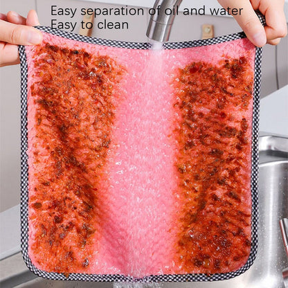 40 PCS ผ้าเช็ดมือ Hangable Dishcloth Kitchen Rag Non-Stick ผ้าขนหนูดูดซับน้ำมัน