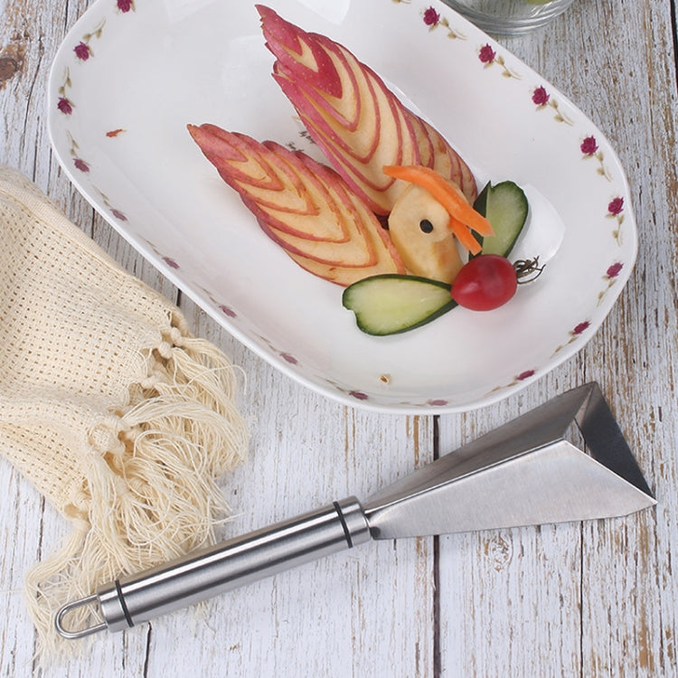 2 PCS ครัวเรือนสแตนเลสมีดแกะสลักผลไม้ Shaper เครื่องตัดผักรูปดอกไม้, Carving Knife