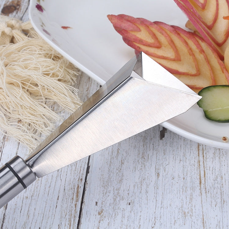 2 PCS ครัวเรือนสแตนเลสมีดแกะสลักผลไม้ Shaper เครื่องตัดผักรูปดอกไม้, Carving Knife