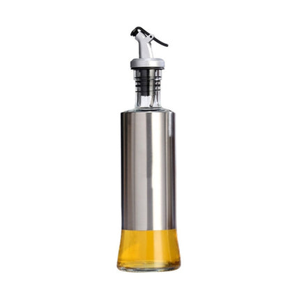 4 PCS สแตนเลสแก้วน้ำมันขวดครัวกดขวดปรุงรส, 200ml, 300ml, 500ml