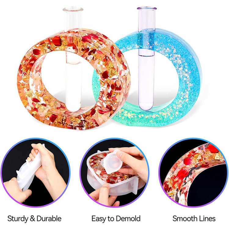 DIY แจกันอีพ็อกซี่แม่พิมพ์เครื่องมือทำแจกันอย่างง่าย, Rectangle, Irregular Circle, Heart Shaped