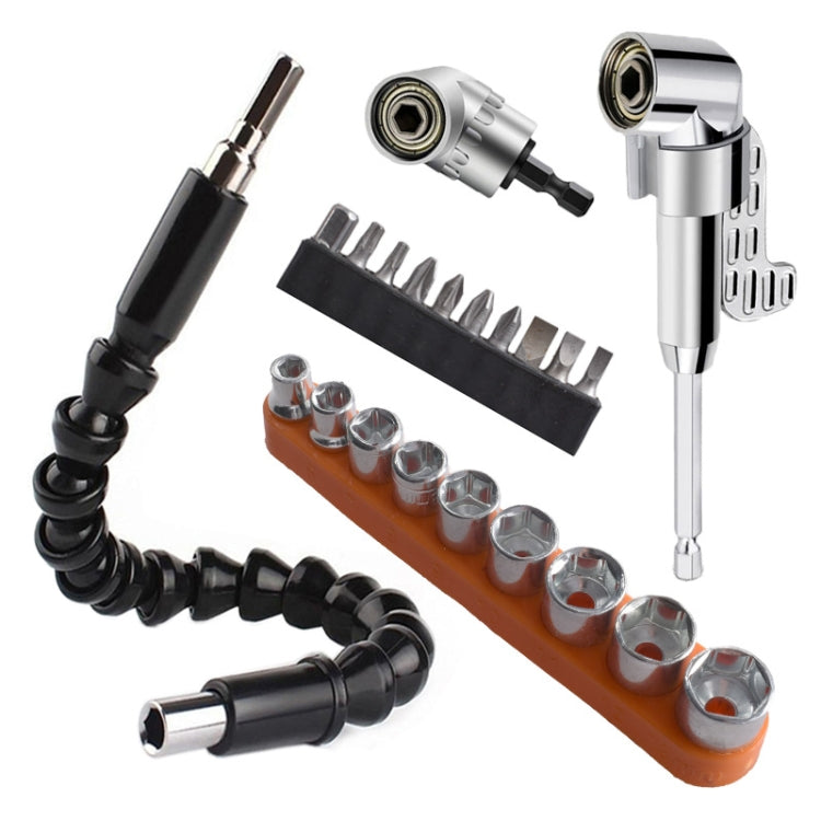 22 PCS / Set ไขควง มุม Universal Soft Shaft Hex Handle Batch Combination Tool, 22 PCS / Set Shaft Hex
