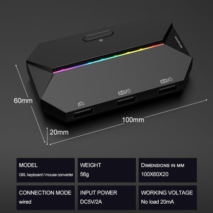 ZIYOU LANG G6L Gamepad เป็น Keyboard Mouse Converter สำหรับ Nintendo Switch / Xbox / PS4 ข้อมูลจำเพาะ:, Host, Host + K15 + V1 + Red Pad