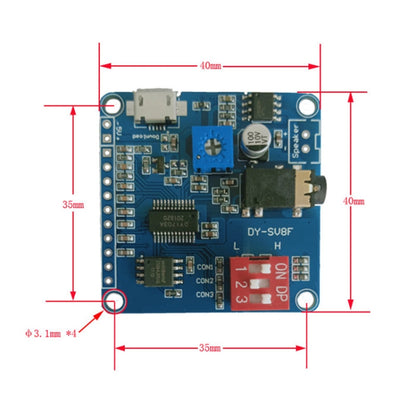 MP3 Voice Play Broadcast Module Chip Serial Port Control USB Download with 8M Storage Play Board