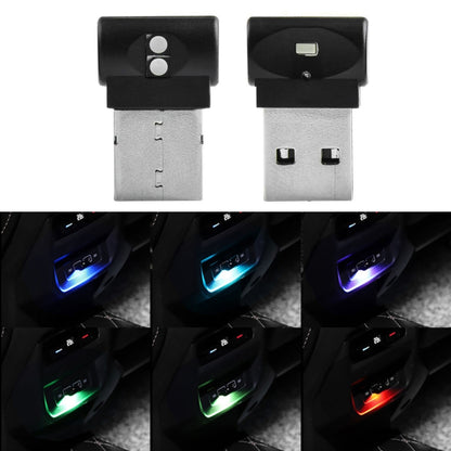 2 PCS Car USB Atmosphere Light LED ไฟประดับตกแต่ง, Colorful Adjustable