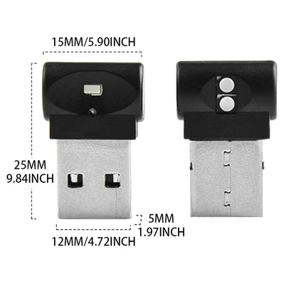 2 PCS Car USB Atmosphere Light LED ไฟประดับตกแต่ง, Colorful Adjustable